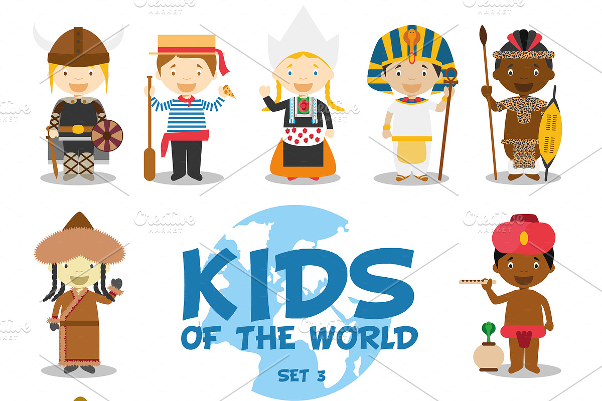 Kids of the world: Set 3, an Illustration by asantosg (Photo 1 of 5)