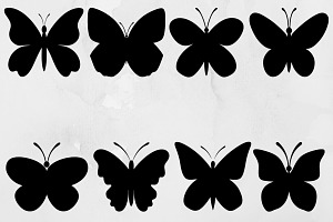 Butterfly Silhouette SVG, an Animal Illustration by newminddesign