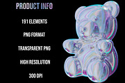 Holographic PNG Pack - 191 Elements, an Object Graphic by Drawwell (Thumbnail 6 of 6)