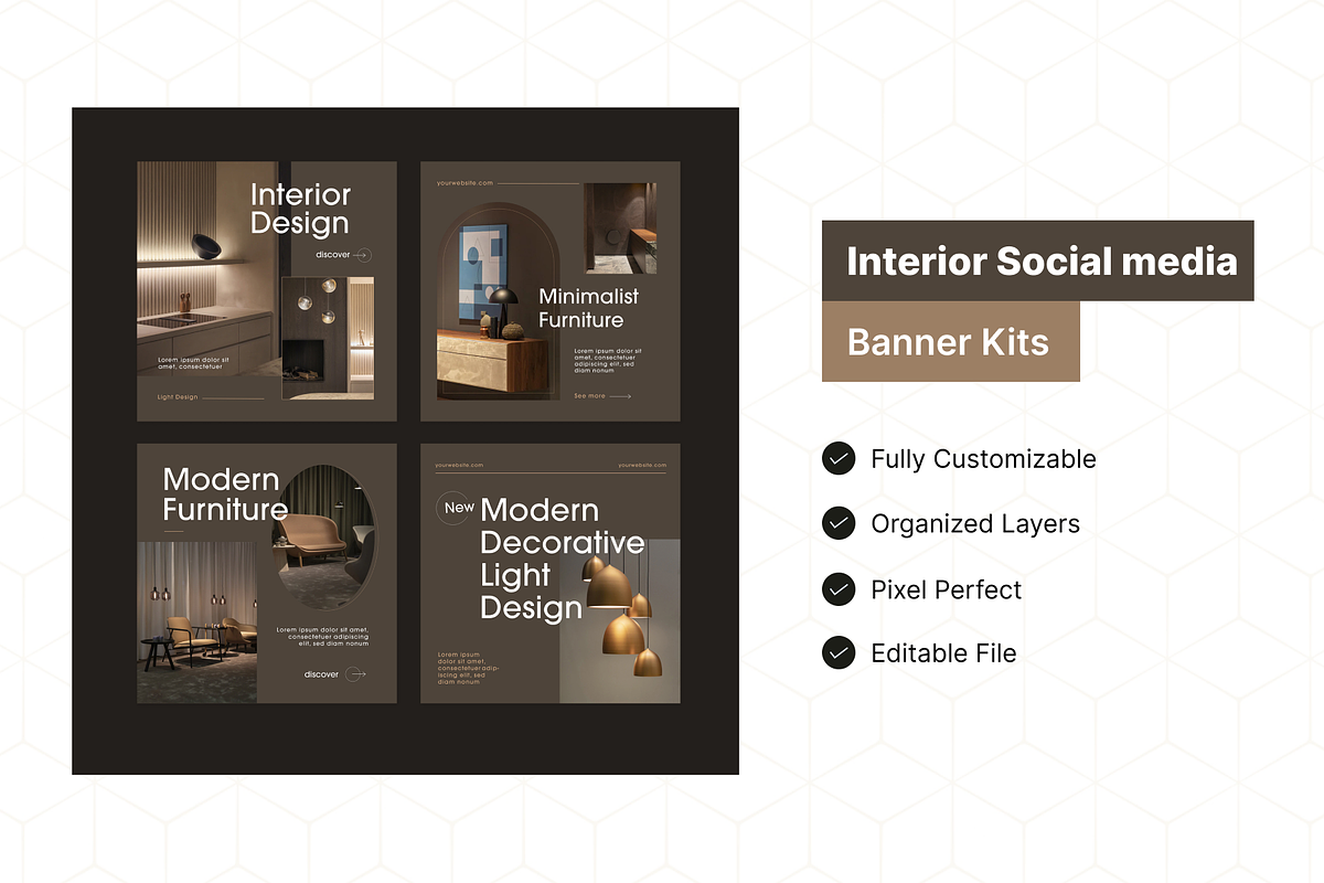 Canva Luxury Interior Socia Media, a Social Media Template by IconexUI (Photo 3 of 6)