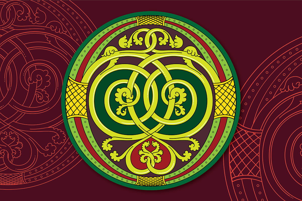 Illuminated medieval letter O, an Illustration by Stefan Chirila (Photo 6 of 8)