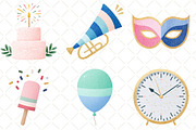 Glitter New Year Clipart, an Illustration by Black Bird Studio (Thumbnail 3 of 6)