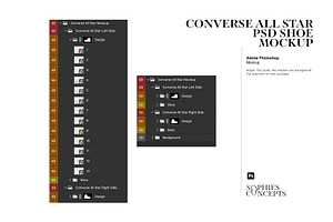 Converse All Star PSD Shoe Mockup