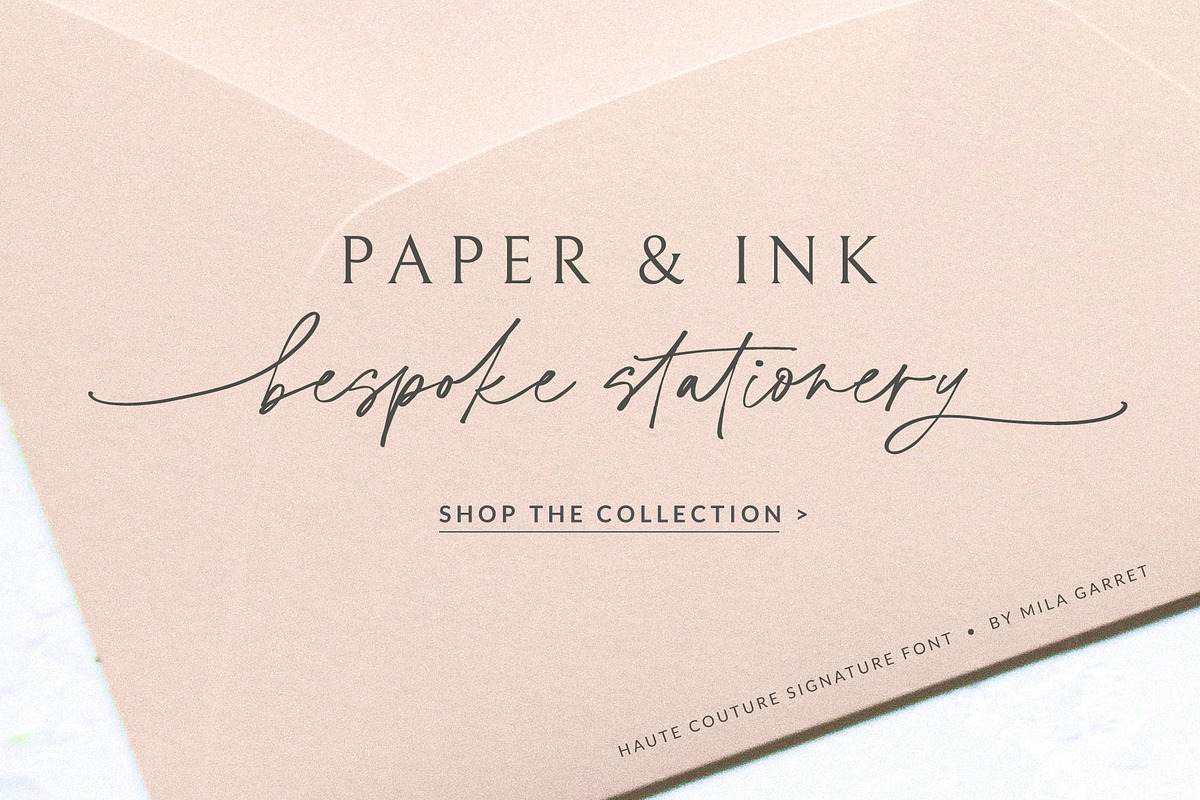 HauteCouture Handwritten Script Font, a Script Font by Mila Garret (Photo 19 of 23)