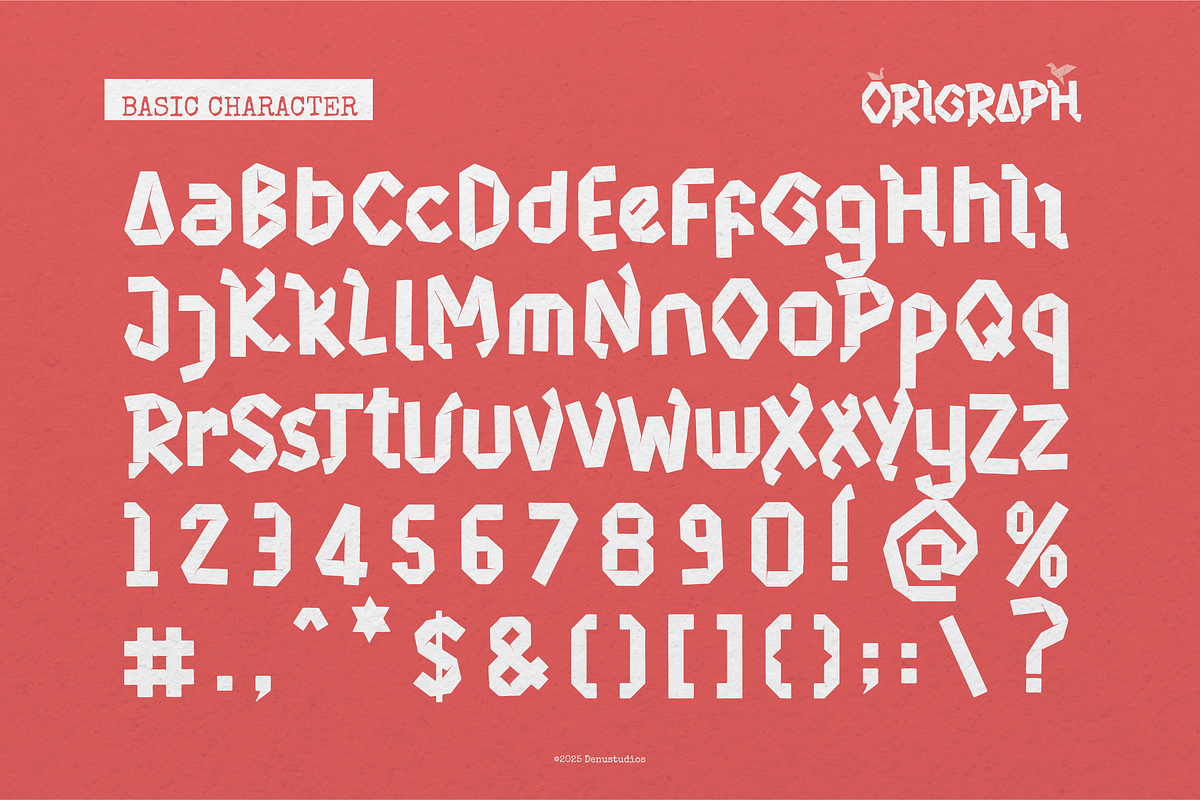 Origraph | Origami Font, a Font by Denustudios (Photo 12 of 12)