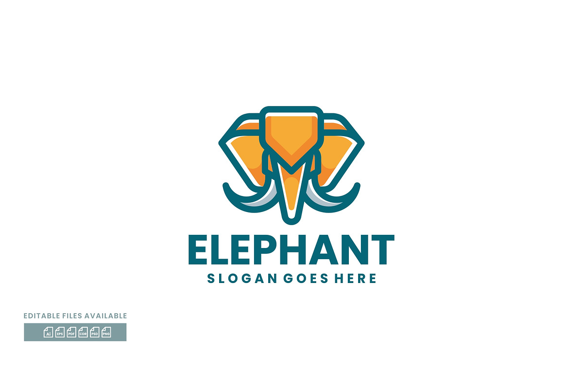 Elephant Simple Mascot Logo, a Branding & Logo Template by ivan_artnivora