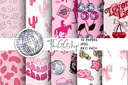 COWGIRL COQUETTE PAPERS PACK, a Background Graphic by The GG Shop (Thumbnail 1 of 6)