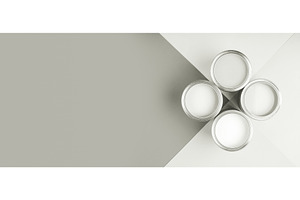 Grey paint cans offering color, a Background Photo by Anna Efetova