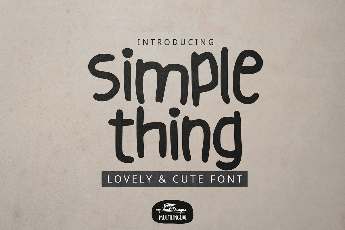 Simple Thing, a Sans Serif Font by YandiDesigns (Photo 1 of 4)