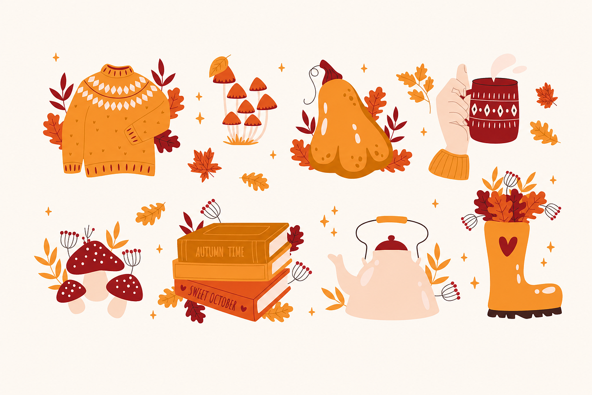 Whimsical Autumn Collection, a Seasonal Illustration by Anna Studio (Photo 9 of 12)