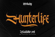 Hunterlife, a Blackletter Font by Vintage Division (Thumbnail 1 of 10)