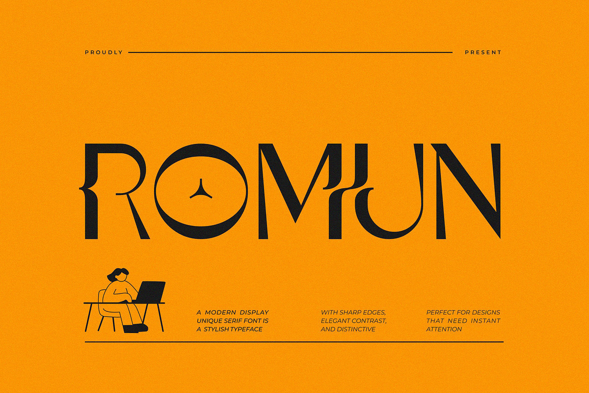 Ronum || Modern Display Sans Serif, a Sans Serif Font by Ermedia Studio (Photo 1 of 10)