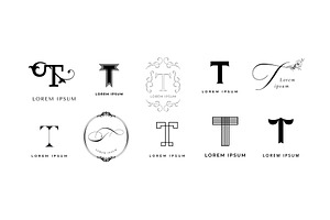 Creative T emblem. Letter t monogram, an Object Illustration by winwin.art