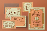 Orange Wedding Invitation Set, an Invitation Template by graphicook (Thumbnail 3 of 3)