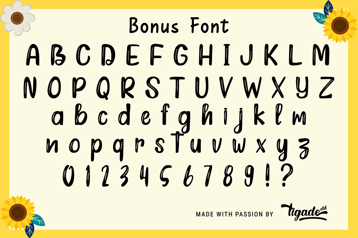 Summerbee | Summer Sunflower Bee, a Font by Tigadestd Type (Photo 7 of 9)