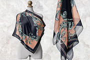 Baroque Floral Arabesque Silk Scarf, an Object Graphic by ilustrinna (Thumbnail 4 of 6)