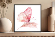 Pink Watercolor Butterflies, an Illustration by DreamCafeArt (Thumbnail 5 of 7)