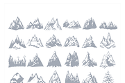 Stylized Mountain Silhouettes, a Texture Illustration by CarWrap design (Thumbnail 3 of 3)