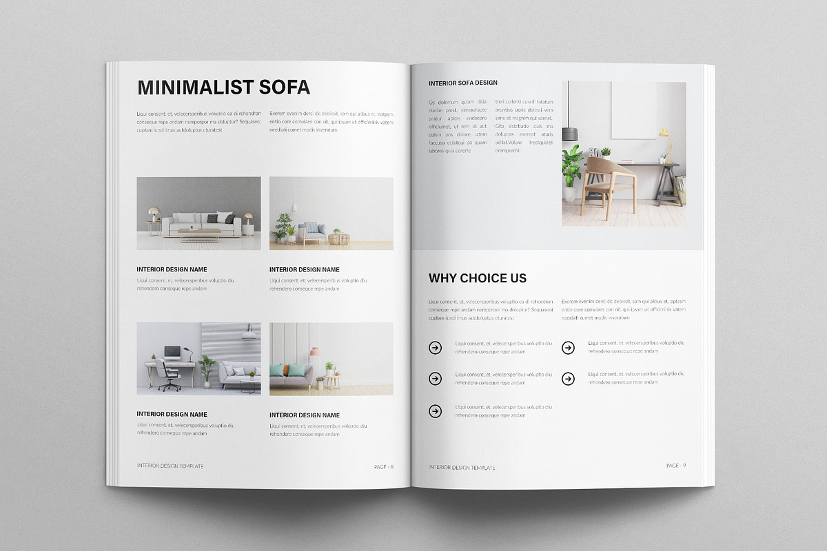 Minimal Interior Design Template, a Brochure Template by E-Type (Photo 4 of 7)