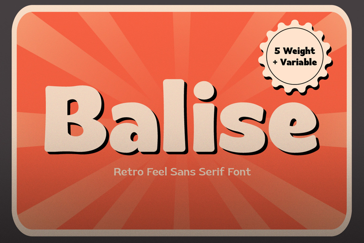 Balise - Retro Vintage Font Family, a Sans Serif Font by Namela Studio (Photo 1 of 9)