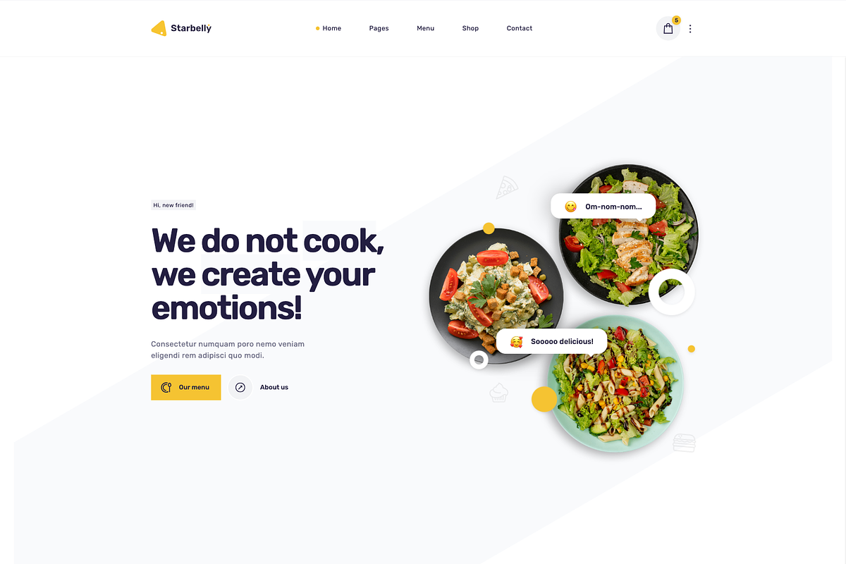Restaurant & Cafe HTML Template, a HTML Template by UInstrument (Photo 2 of 11)