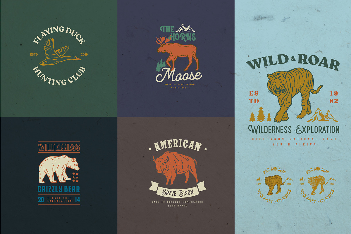 Animal Vintage Badges - Hand Drawn, a Branding & Logo Template by uyo66 (Photo 4 of 9)