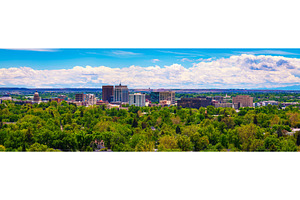 Panorama of Boise skyline in Idaho