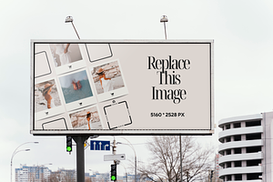 Street Display Billboard Mockup