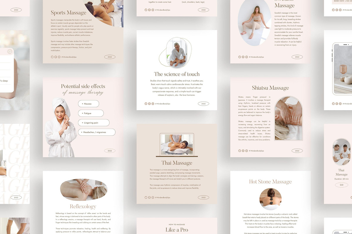 Canva Massage Therapist templates, a Social Media Template by LiliesandBerries (Photo 10 of 21)