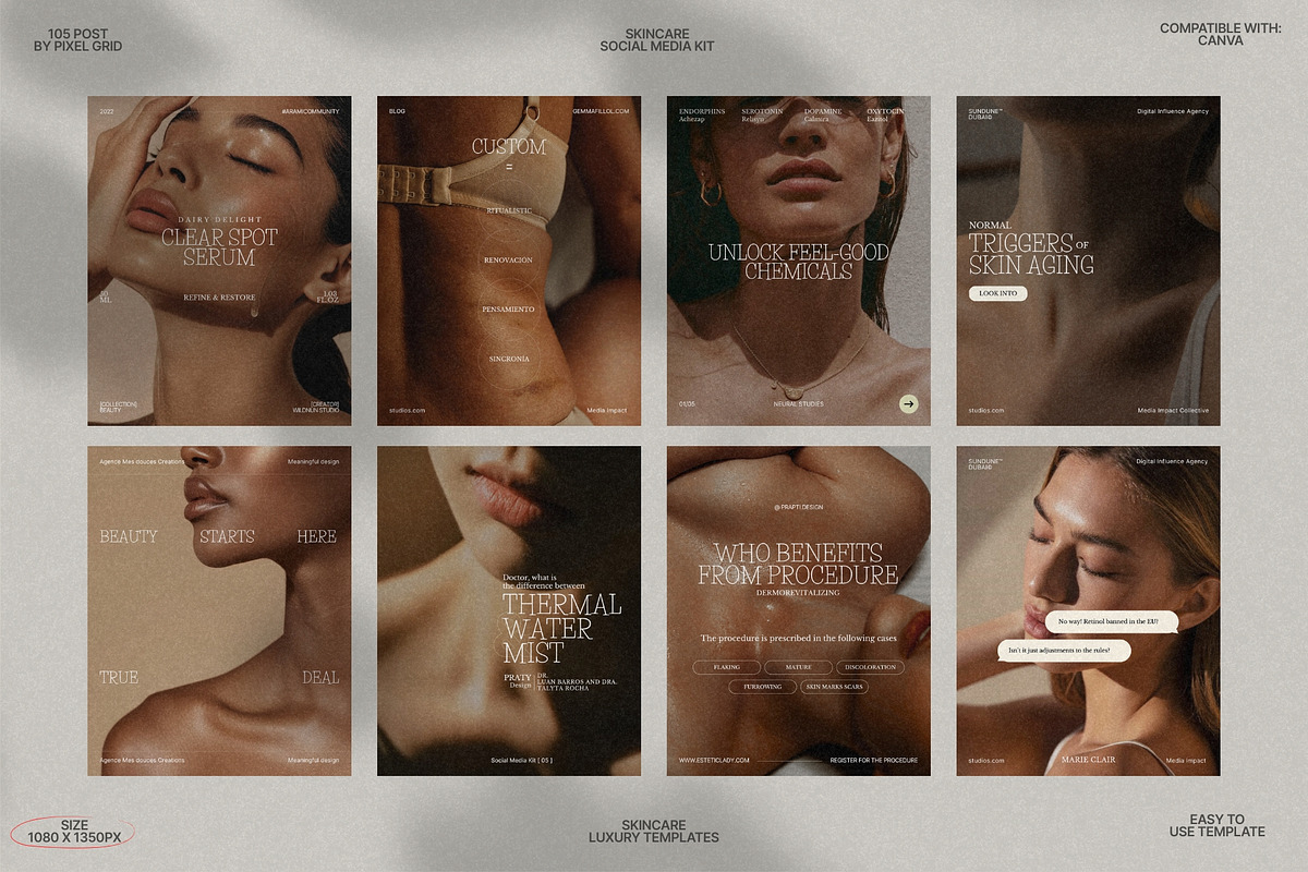 Soft Skincare Canva Post Bundle preview 4