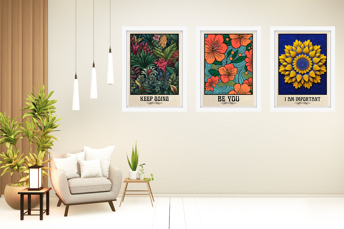 35 Vintage Floral Affirmation Prints, a Decorative Illustration by Emerald Eyes Design (Photo 5 of 9)