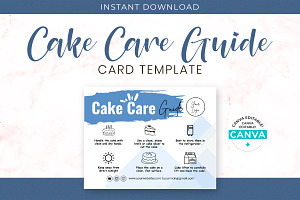 Cake Care Guide Editable Template