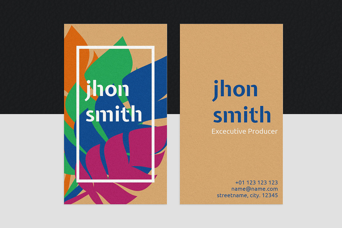 Tropical business card V3, a Business Card Template by EN86-21 (Photo 1 of 2)