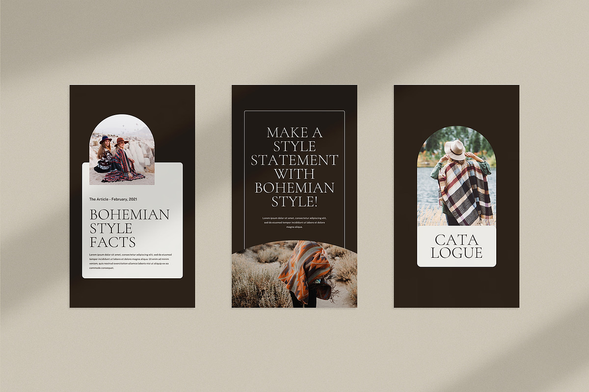 Bohemian Instagram Pack | PS & Canva, a Social Media Template by Visuel Colonie® (Photo 7 of 15)
