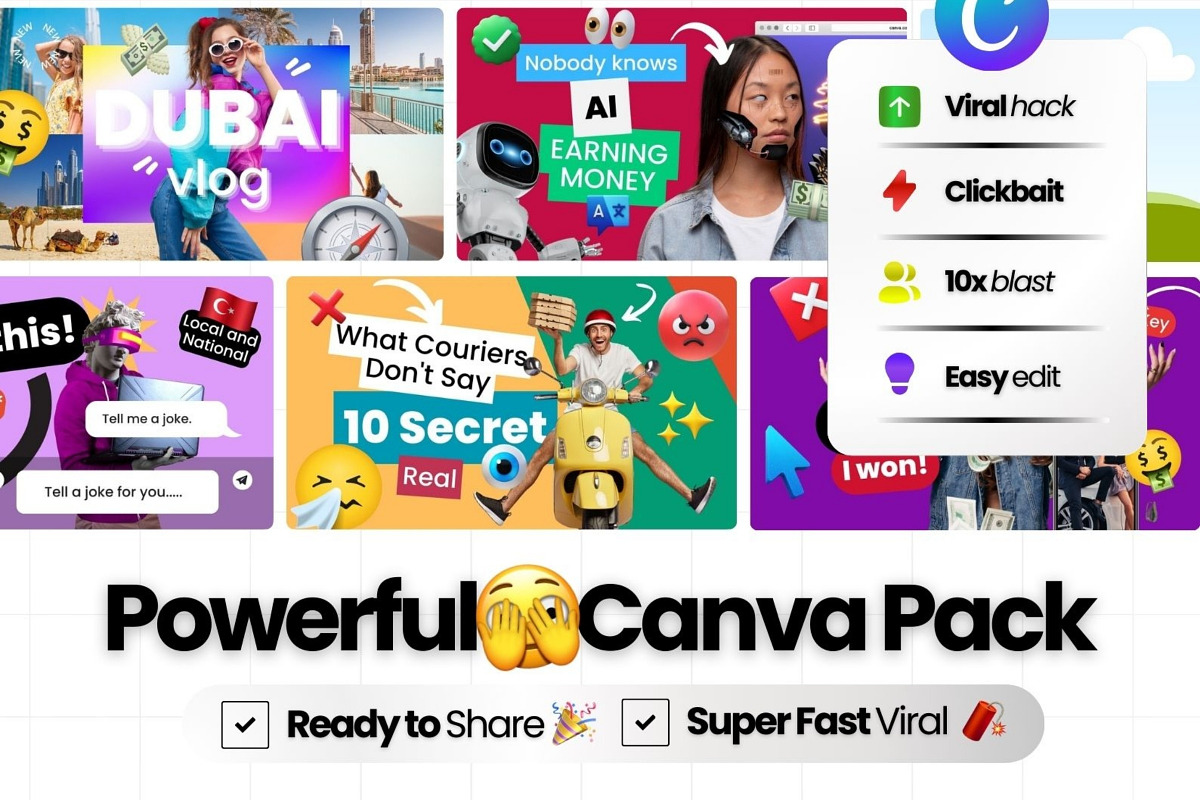 Thumbnail (Youtube) Canva Templates, a Social Media Template by Virall (Photo 3 of 10)