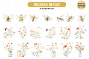 Honey Bee Garden Illustration Pack, an Illustration by TatiMockup (Thumbnail 2 of 3)
