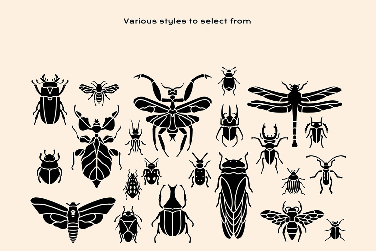 Insects Linocut Clipart, an Illustration by ClayStudio (Photo 3 of 7)