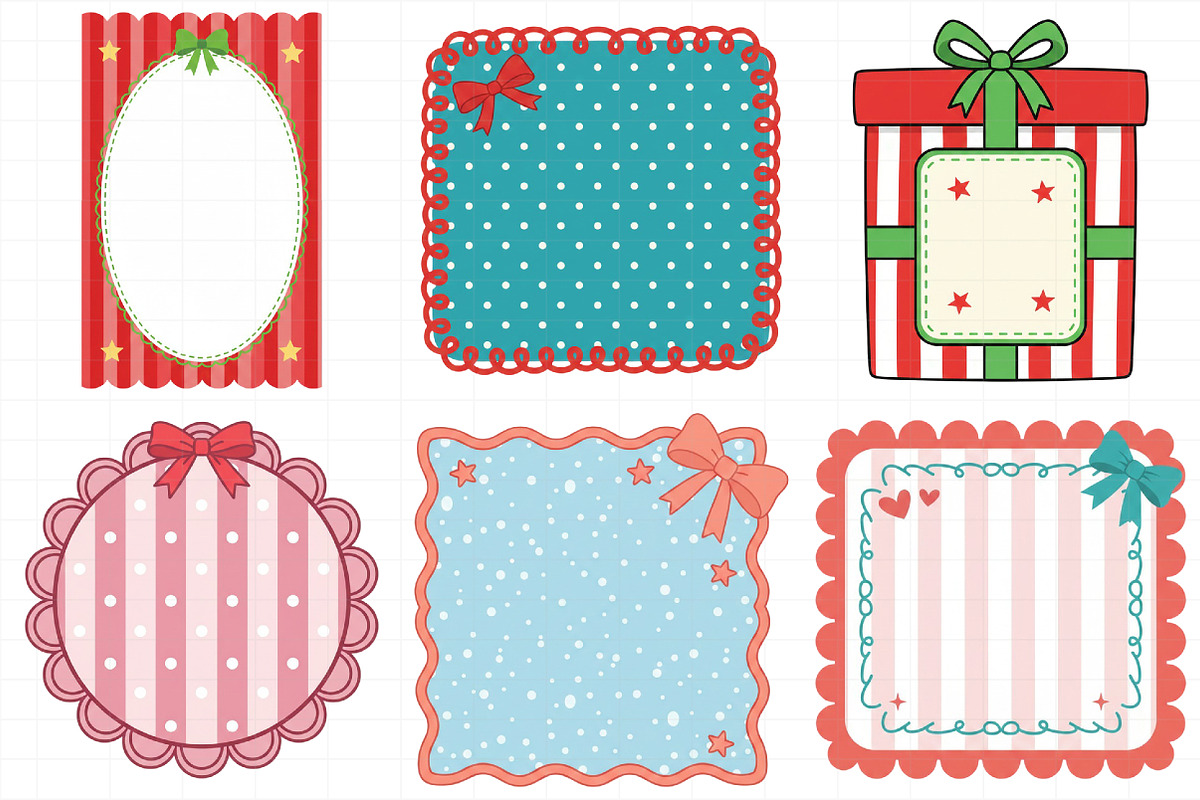 Christmas Coquette Frame Clipart Bun, an Illustration by Daily.Designs (Photo 4 of 4)