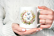 Embroidery Flower Luarel & Butterfly, an Object Graphic by V Design Creator (Thumbnail 3 of 8)