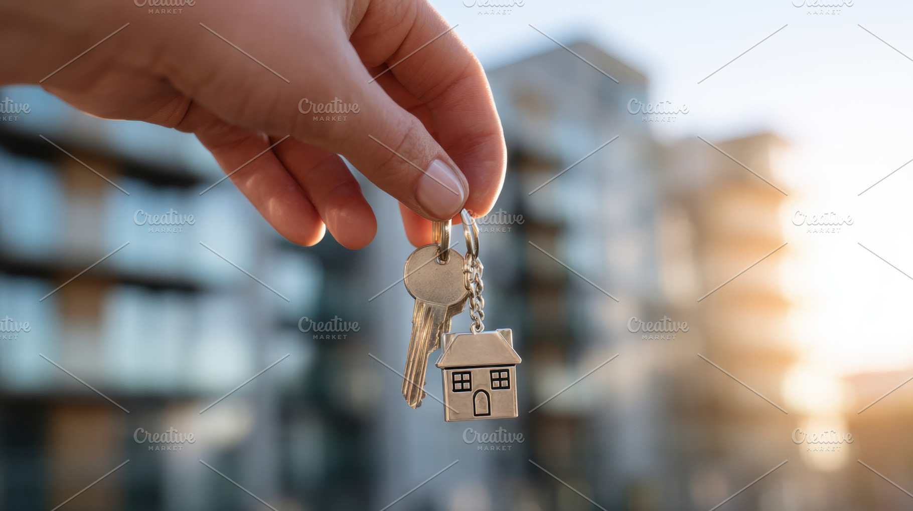Keys to a new home in the evening, a Photo by Beautiful things
