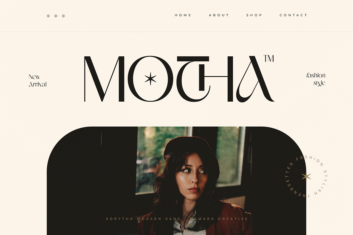 Aorytha - Modern Display Typeface, a Serif Font by Namara Creative Studio (Photo 8 of 15)