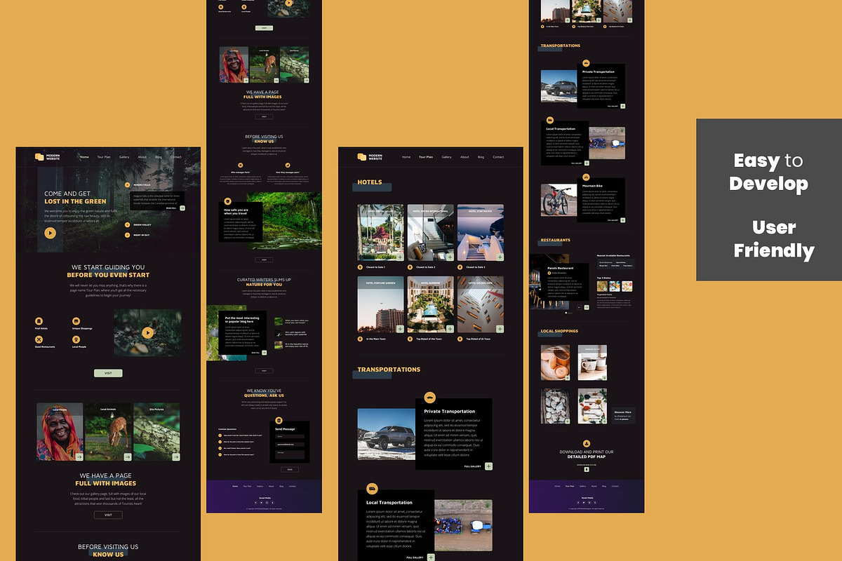 Local Attraction Website Template, an UI Kit Template by abirdesign15 ...
