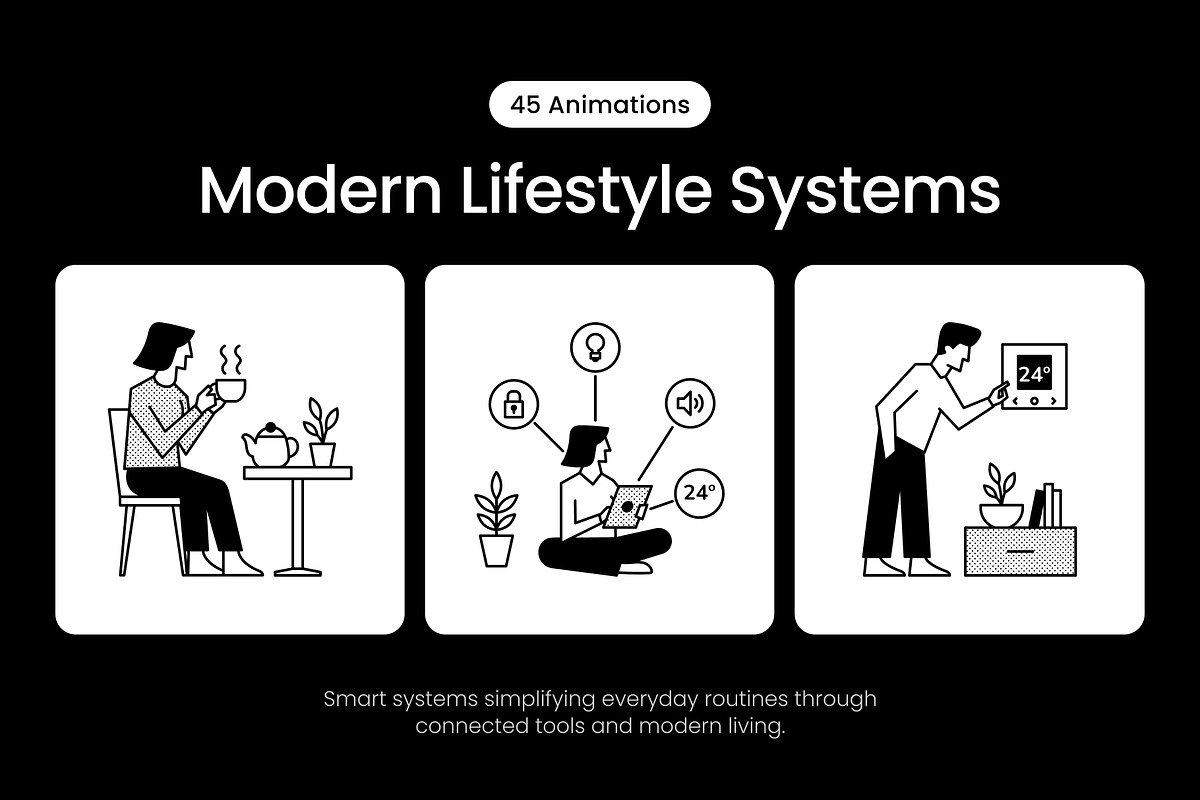 45 Animated Modern Lifestyle Icons, an Outline Icon by Prosymbols (Photo 1 of 4)