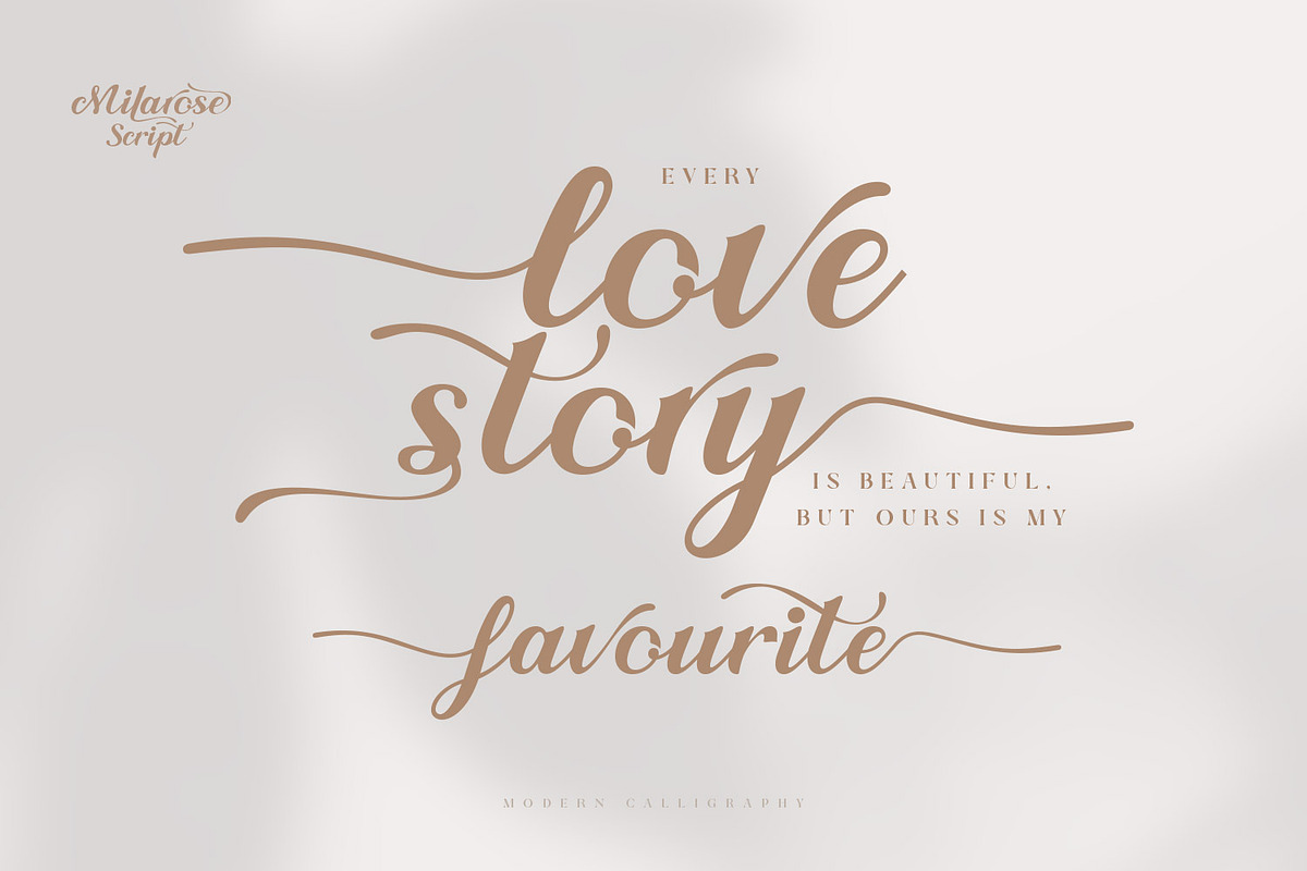 Milarose Script - Romantic Font preview 2