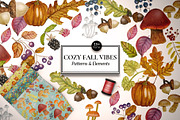 Cozy Fall Vibes Watercolor Elements, a Pattern Graphic by Sheikhadesign (Thumbnail 1 of 7)
