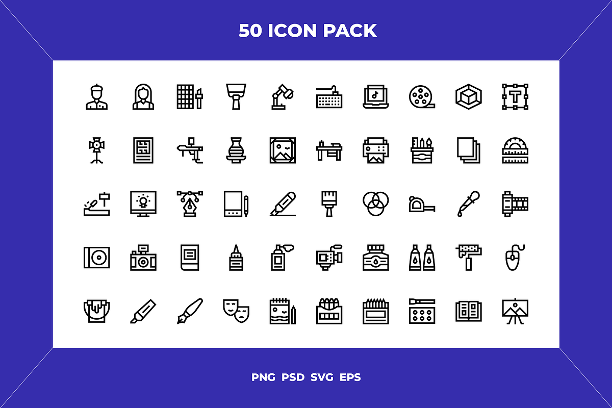 Artist studio icons, an Outline Icon by Wencory (Photo 1 of 2)