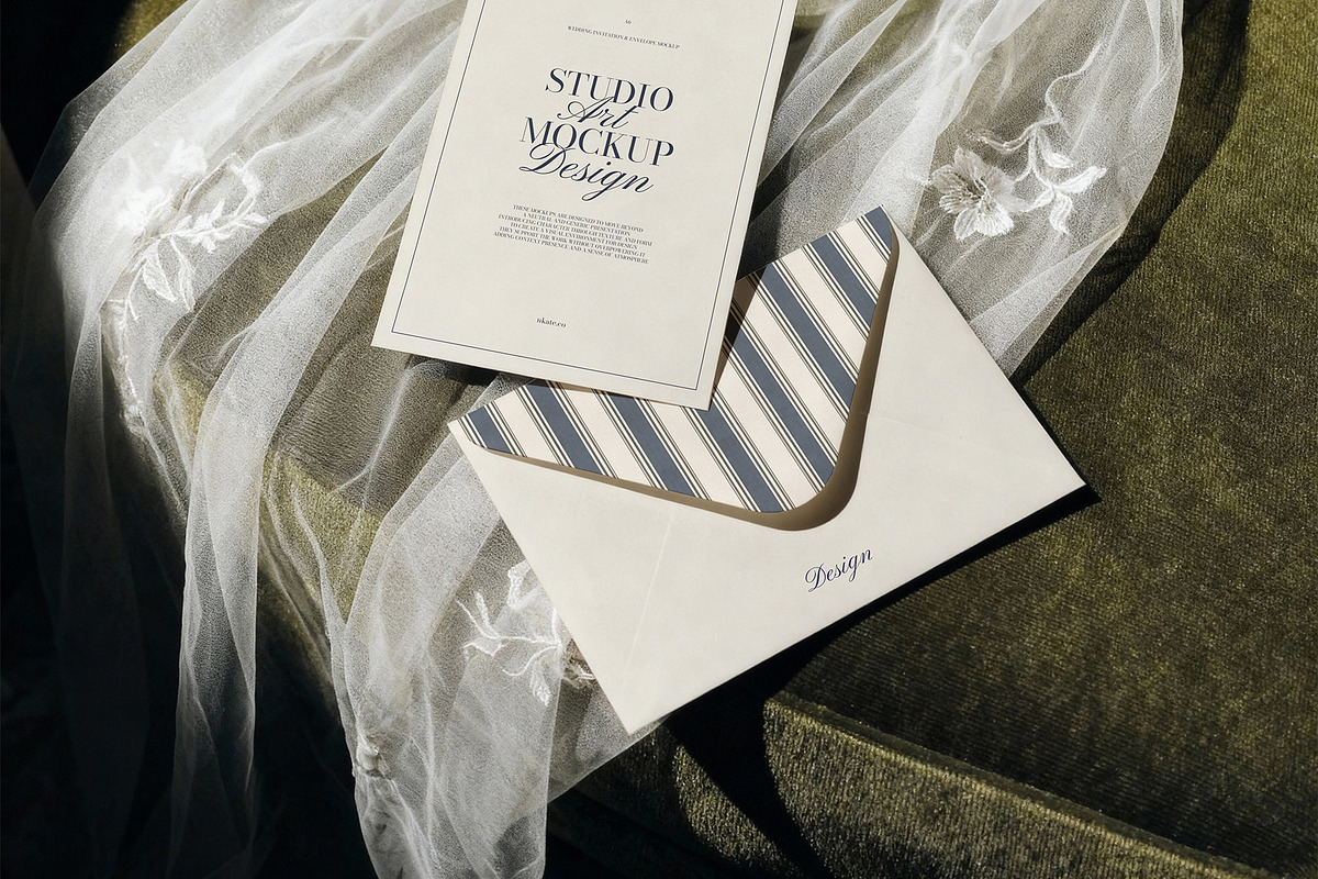 Wedding Invitation & Envelope Mockup, a Mockup by nkate (Photo 1 of 4)