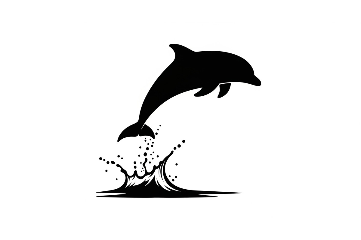 Dolphin Jumping Silhouette Vector bu, an Illustration by Designs_River (Photo 36 of 48)