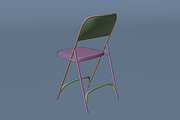 Minimal Metal Folding Chair 3D Model, an Object 3D Model by Dudukbersama (Thumbnail 2 of 2)