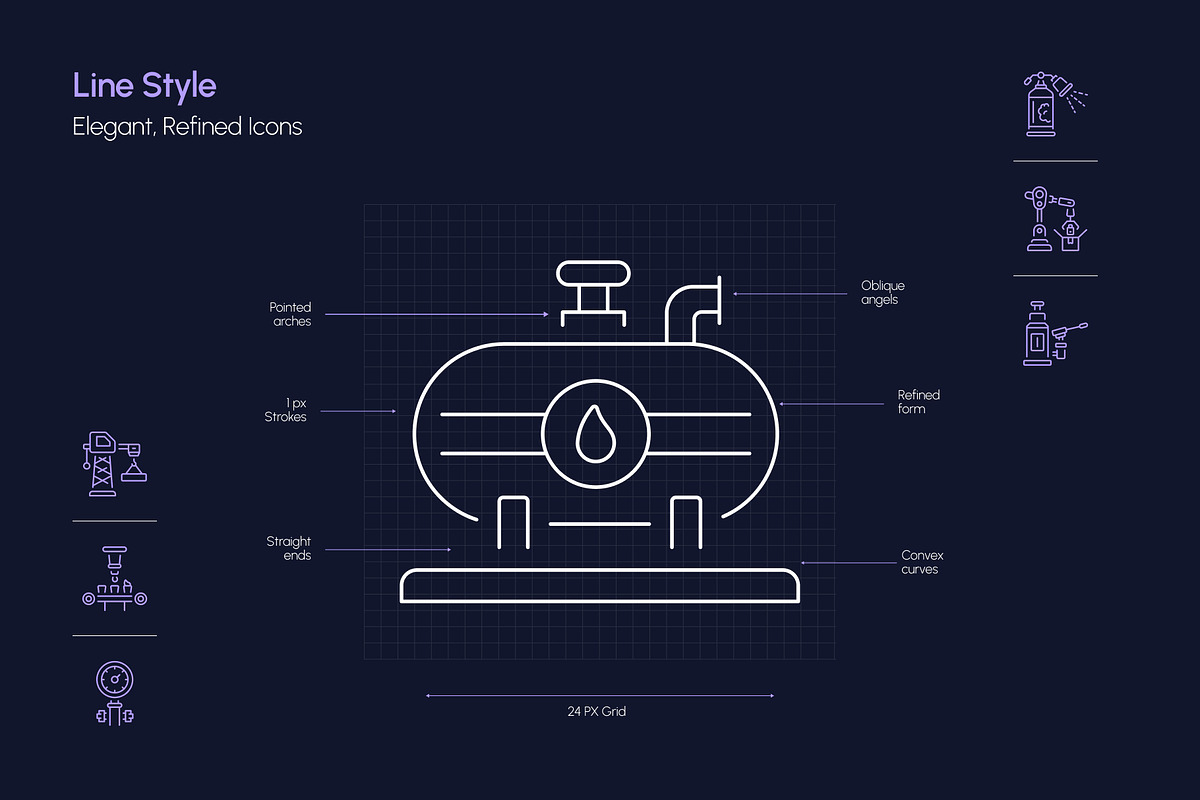 Manufacturing Icon Art Set, an Outline Icon by Prosymbols (Photo 3 of 8)